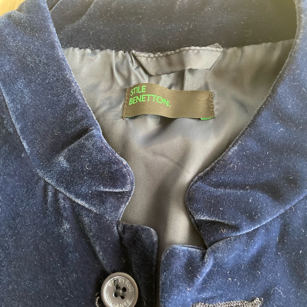 Benetton boys formal velvet Nehru coat - Picture 2 of 4